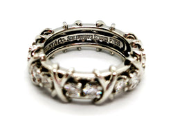 TIFFANY & CO. Bague Alliance Sixteen Stone Platine Diamant - Castafiore