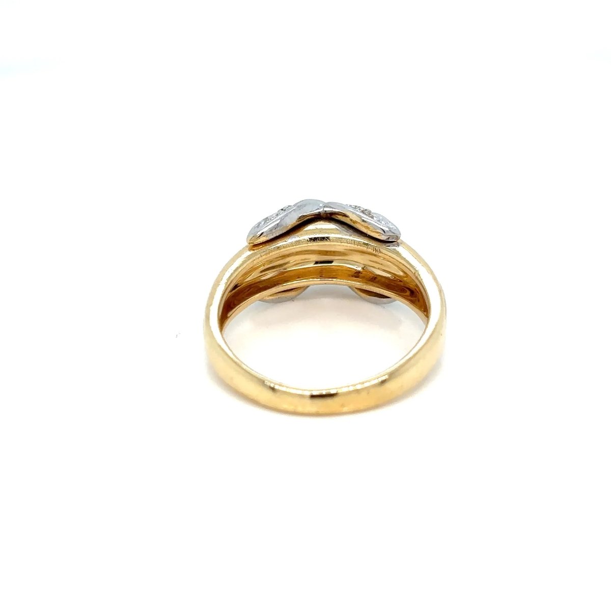 Tiffany & Co. Diamond Iconic X Gold & Platinum Ring - Castafiore